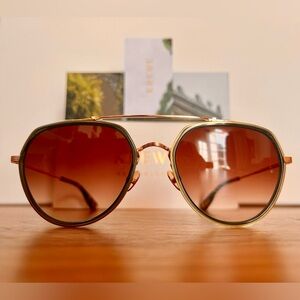 KREWE Sunglasses - BAKER - 18K Titanium + Bottle Green + Zulu